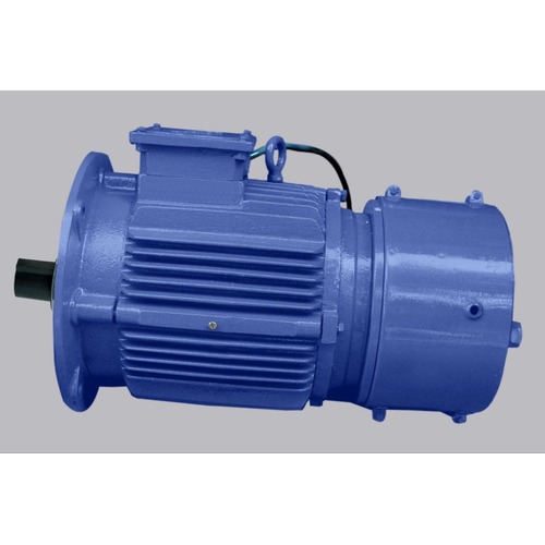AC Brake Motor - Front View with Brake Assembly