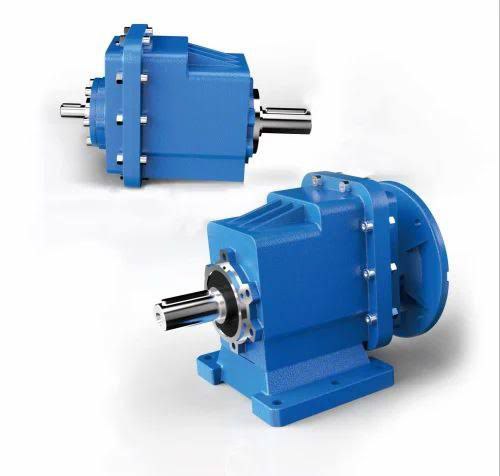 Side View of Helical Gearbox Showing Compact Design