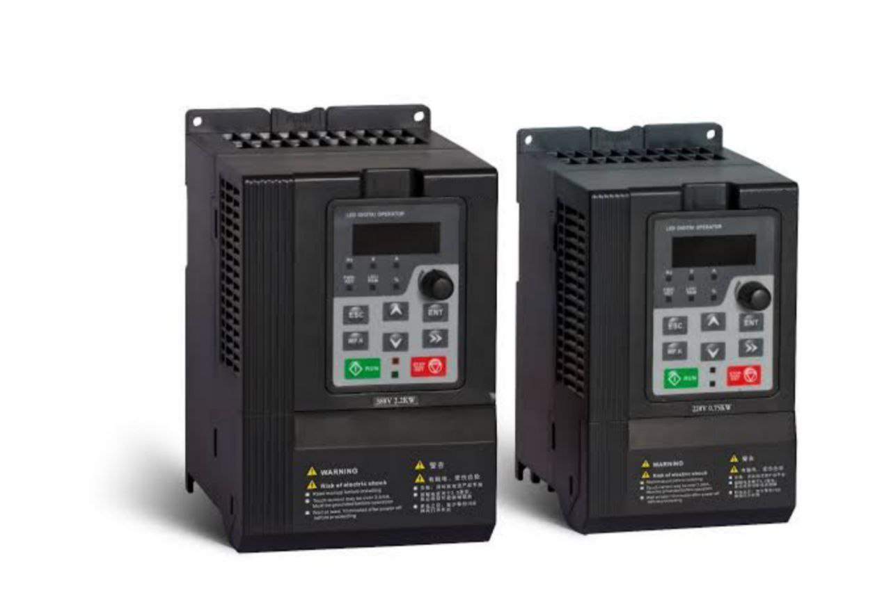 Industrial VFD unit mounted in control panel